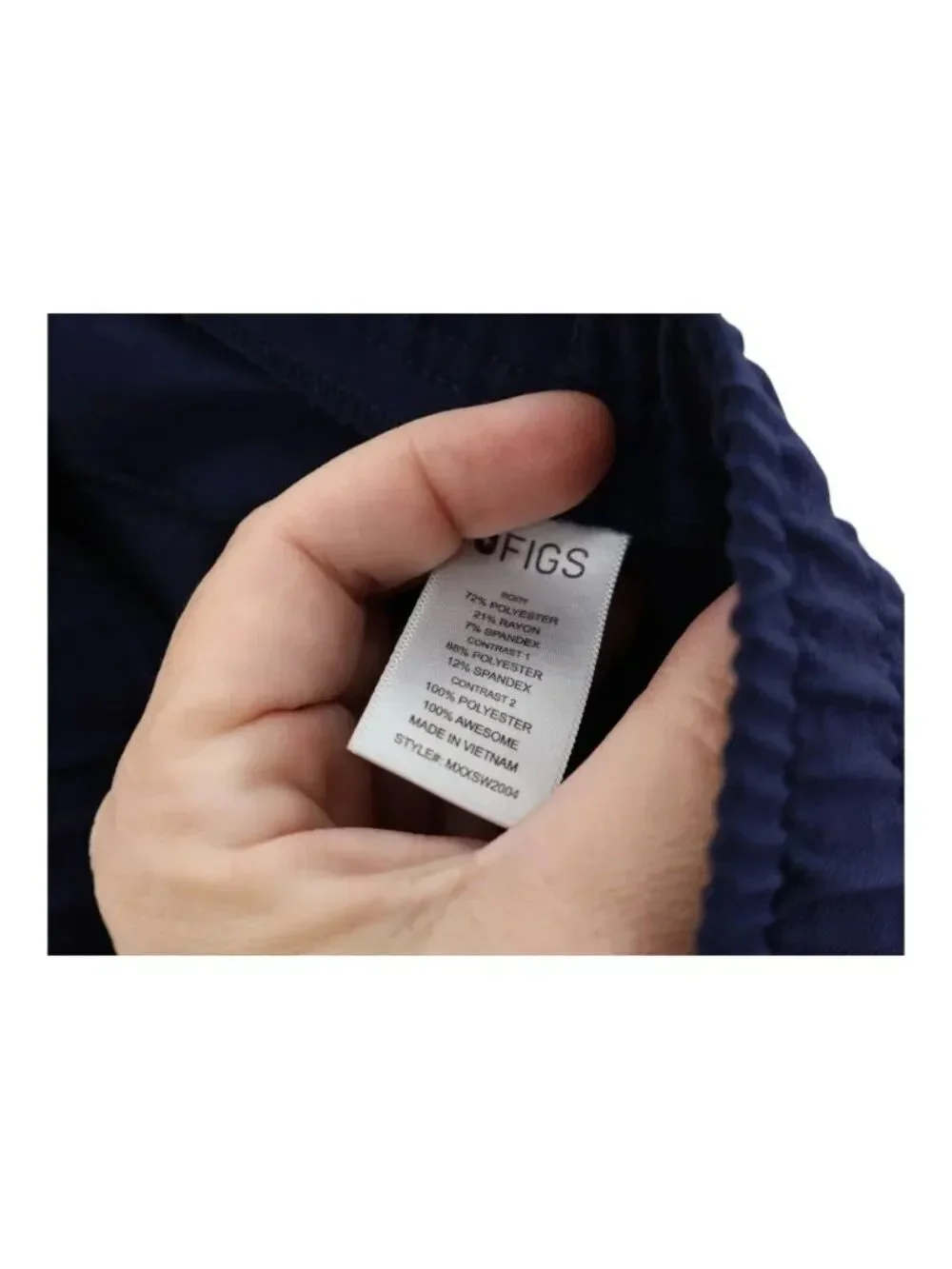 FIGS Men’s Tansen Jogger Scrub Pants Navy Blue Large Drawstring PO1365